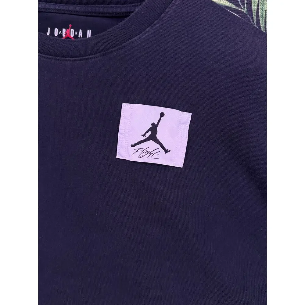 Jordan Black Tshirt White Embroidered Logo Size 2XL